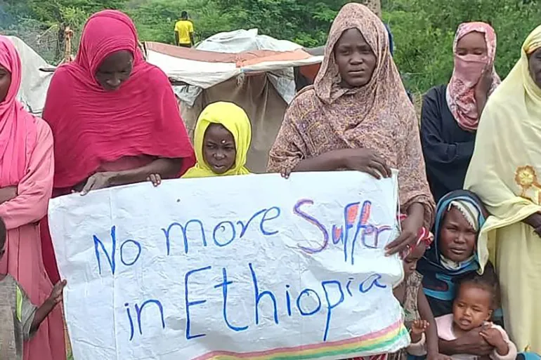 Sudanese refugees in an Ethiopian forest are exposed to attacks by bandits and militias